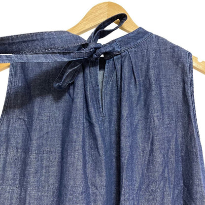 Max Mara Weekend Gather Denim Long Dress 42 Indigo — view 6