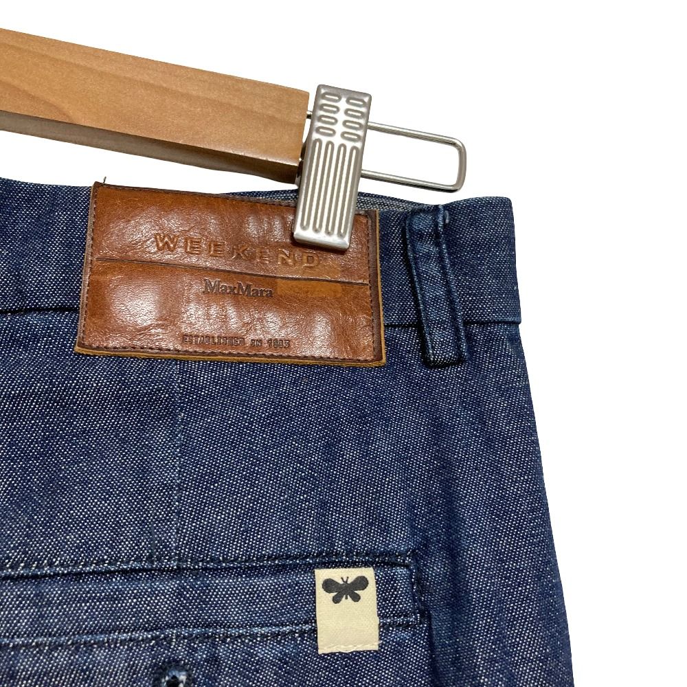 Max Mara Weekend Wide Denim Pants 42 Indigo — view 6