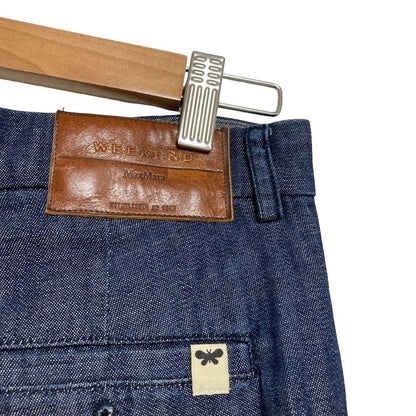 Max Mara Weekend Wide Denim Pants 42 Indigo — view 6