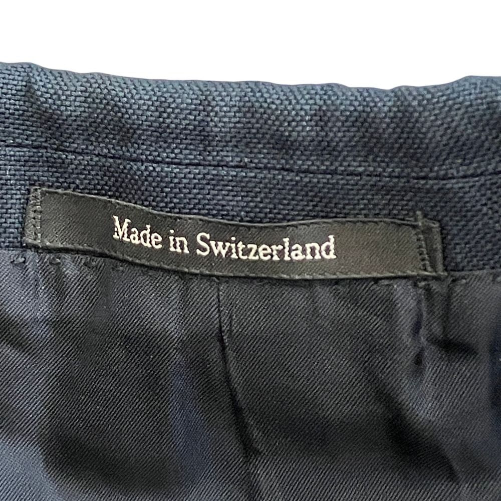 Saint Laurent Cotton Tailored Jacket 44 Navy — view 4