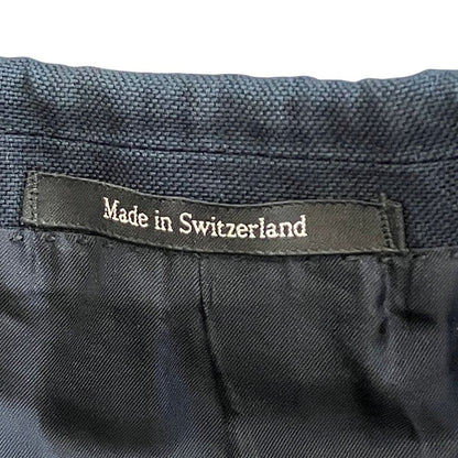 Saint Laurent Cotton Tailored Jacket 44 Navy — view 4