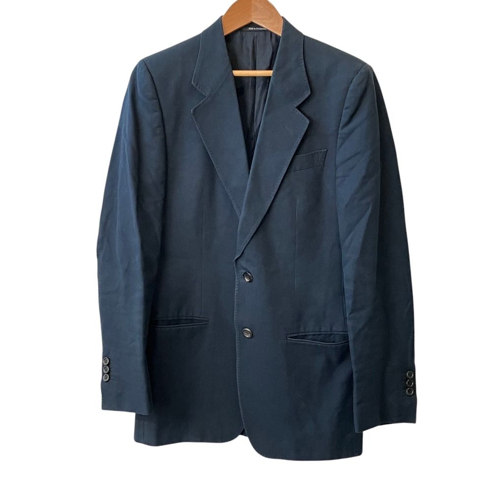 Saint Laurent Cotton Tailored Jacket 44 Navy