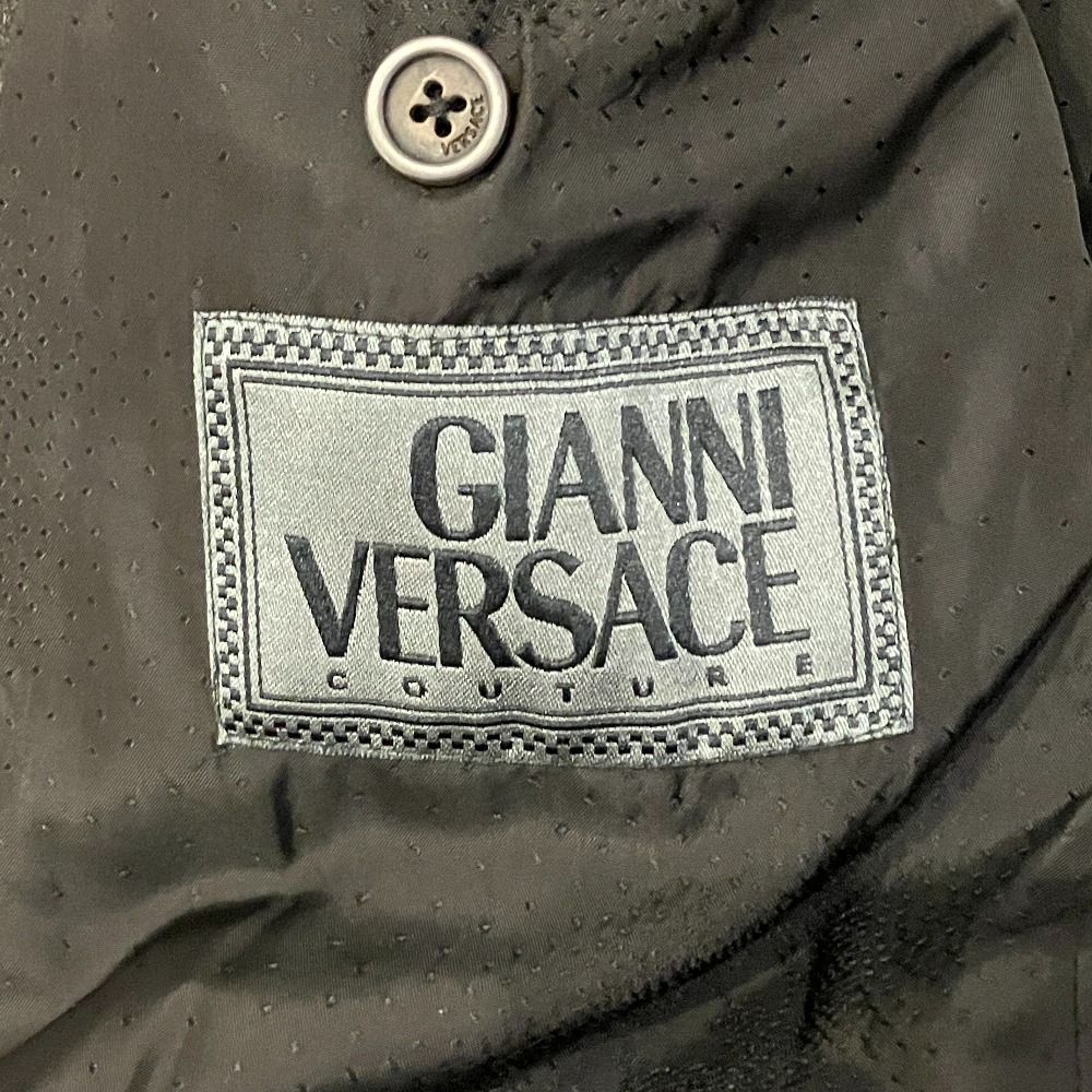 Versace Gianni Wool Cashmere Che Star Coat 48 Moss Green — view 5