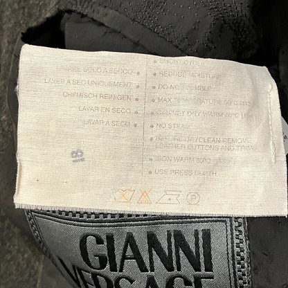 Versace Gianni Wool Cashmere Che Star Coat 48 Moss Green — view 7