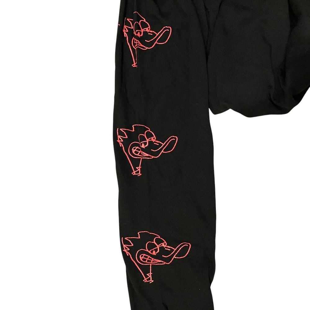 Moncler LS T-Shirt Sleeve Logo Print Patch M Black — view 4