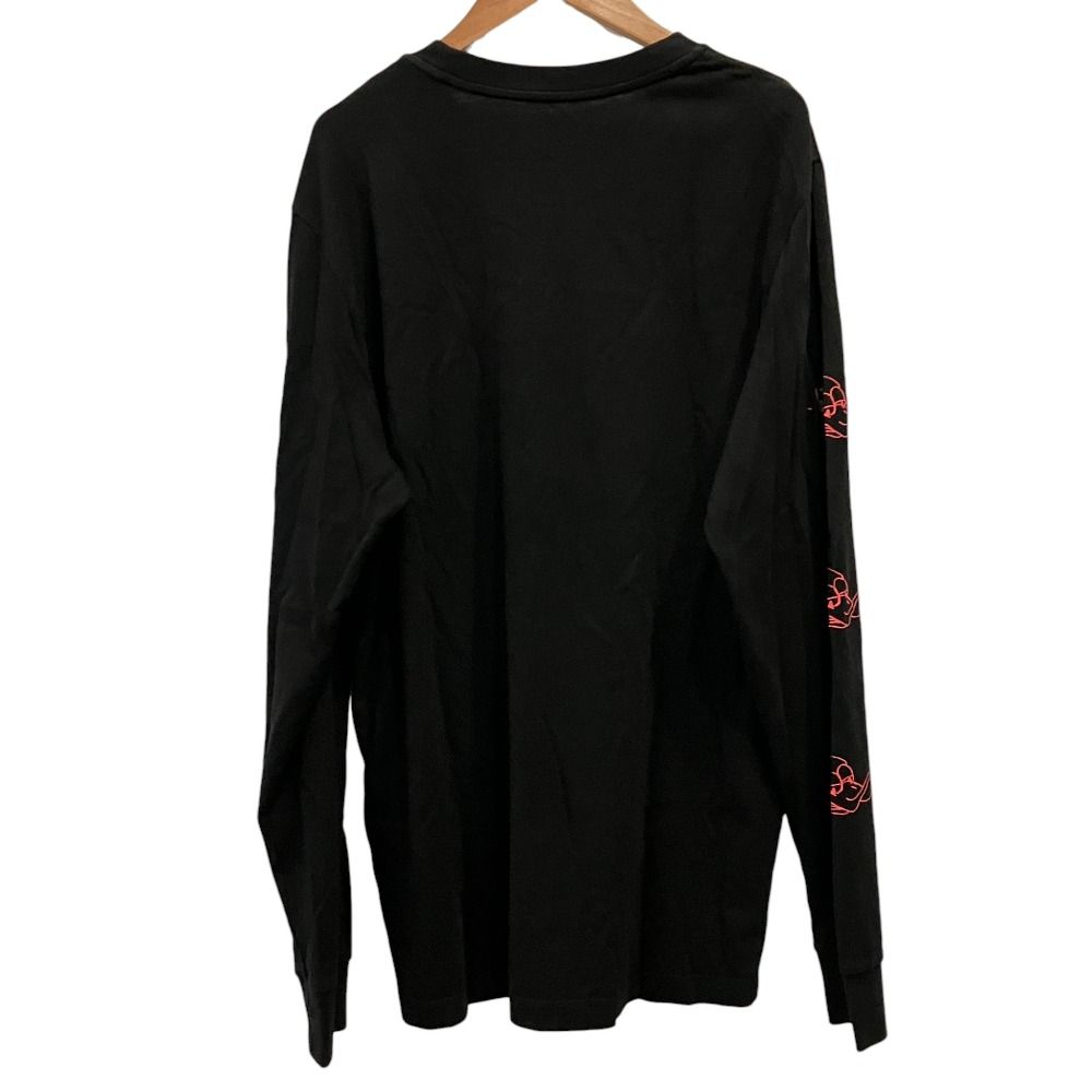 Moncler LS T-Shirt Sleeve Logo Print Patch M Black — view 2