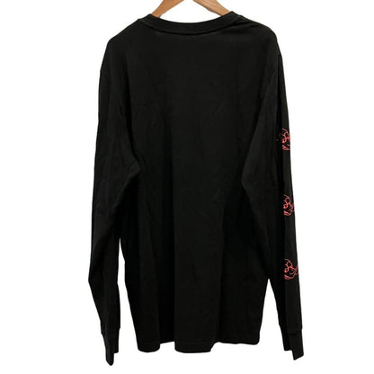 Moncler LS T-Shirt Sleeve Logo Print Patch M Black — view 2
