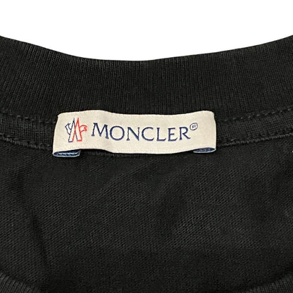 Moncler LS T-Shirt Sleeve Logo Print Patch M Black — view 6