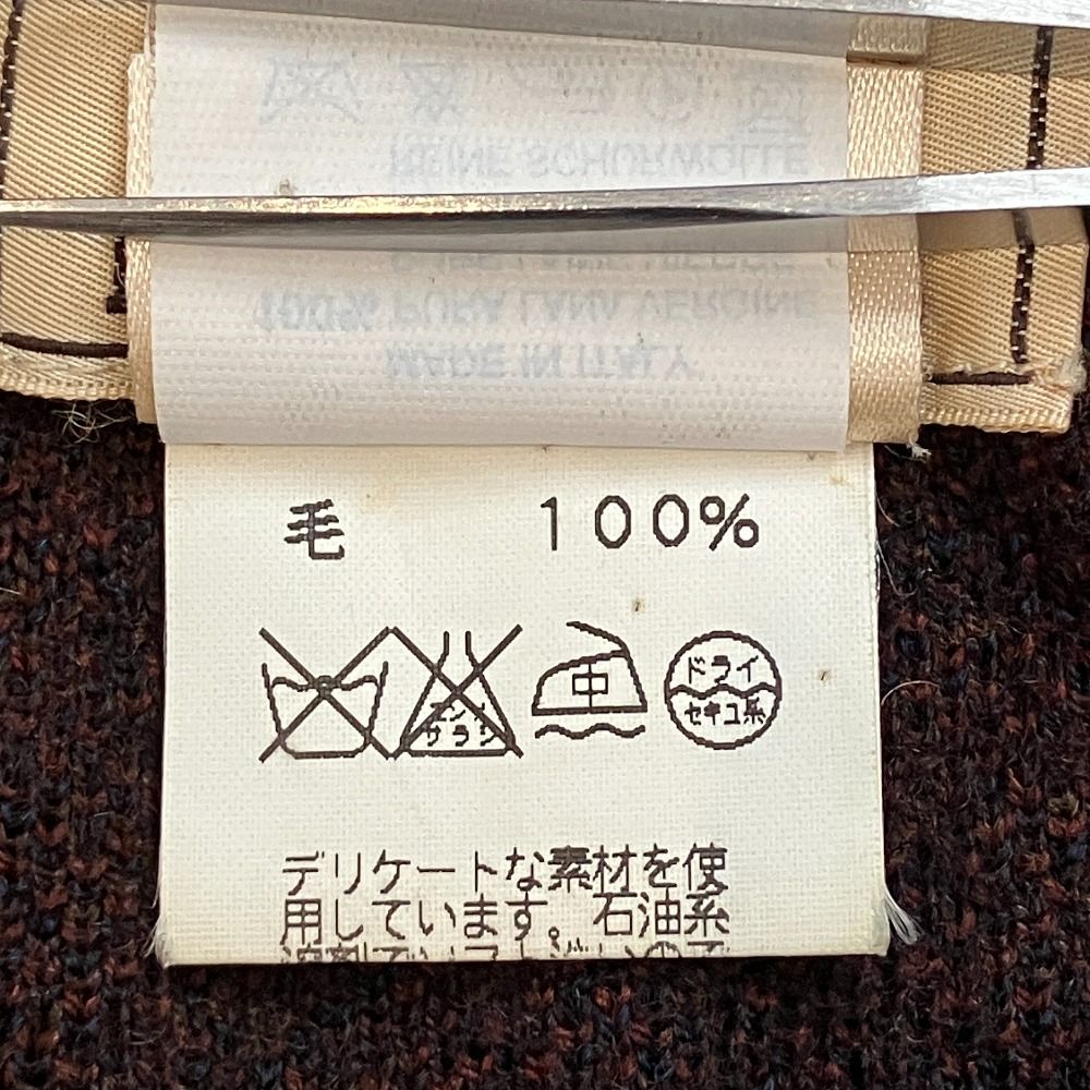 Hermes Vintage All Over Pattern Knit Sweater L Navy — view 5