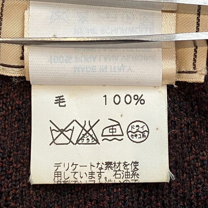 Hermes Vintage All Over Pattern Knit Sweater L Navy — view 5