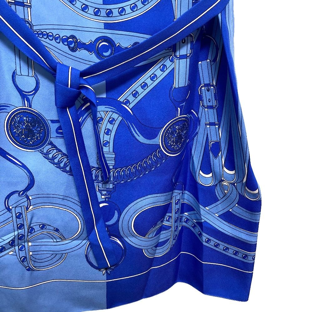 Hermes Grand Tralala Cut Twill Rene Dress 36 Blue — view 5