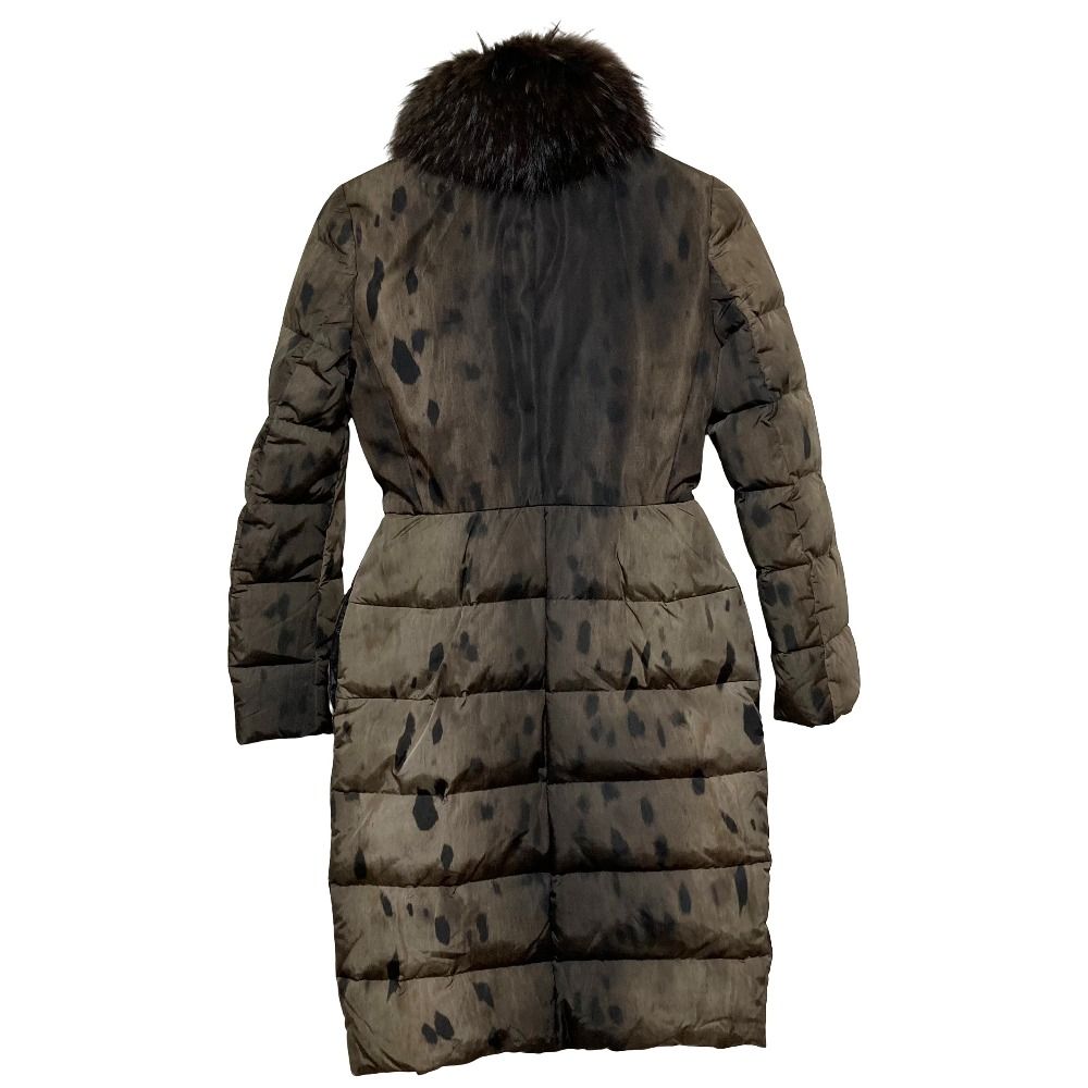 Moncler Gammerouge Nam Sin Giaccone Leopard Long Down Coat 0 Khaki — view 2