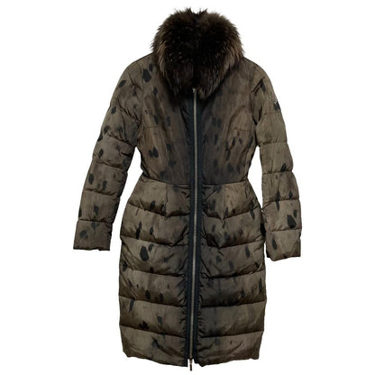 Moncler Gammerouge Nam Sin Giaccone Leopard Long Down Coat 0 Khaki