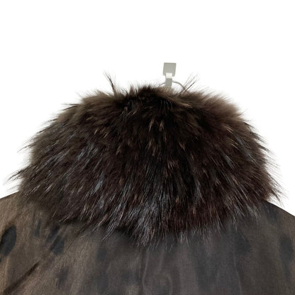 Moncler Gammerouge Nam Sin Giaccone Leopard Long Down Coat 0 Khaki — view 6