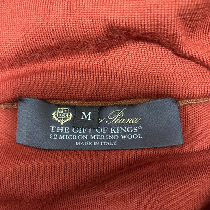 Loro Piana the Gift of Kings Half Zip Bargin Wool Knit Hoodie M Brown — view 7