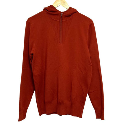 Loro Piana the Gift of Kings Half Zip Bargin Wool Knit Hoodie M Brown