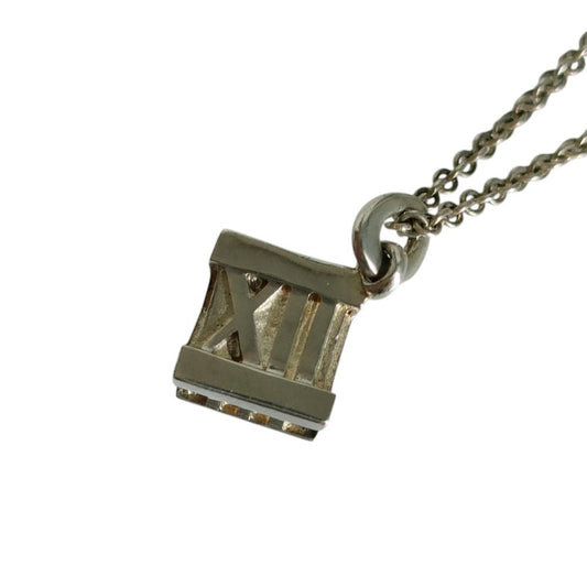 Tiffany & Co Atlas Cube Chain Pendant Silver