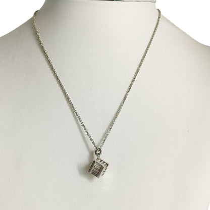 Tiffany & Co Atlas Cube Chain Pendant Silver — view 9