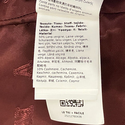 Max Mara Wool Alpaca Leather 4 Pockets Vest Gilet 36 Bordeaux — view 7
