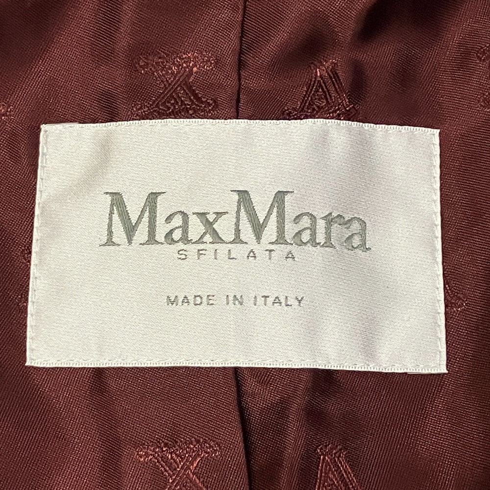 Max Mara Wool Alpaca Leather 4 Pockets Vest Gilet 36 Bordeaux — view 4
