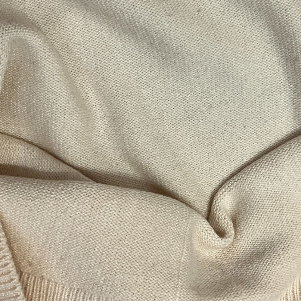 Chanel Neck Cashmere Knit Sweater 34 Ivory — view 8