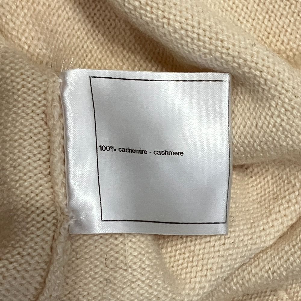 Chanel Neck Cashmere Knit Sweater 34 Ivory — view 7