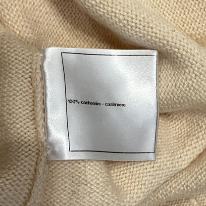 Chanel Neck Cashmere Knit Sweater 34 Ivory — view 7