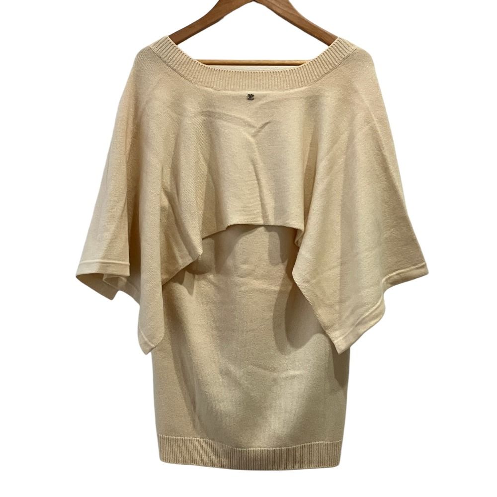 Chanel Neck Cashmere Knit Sweater 34 Ivory — view 2