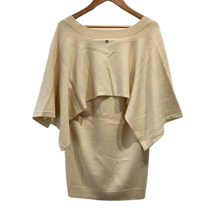 Chanel Neck Cashmere Knit Sweater 34 Ivory — view 2