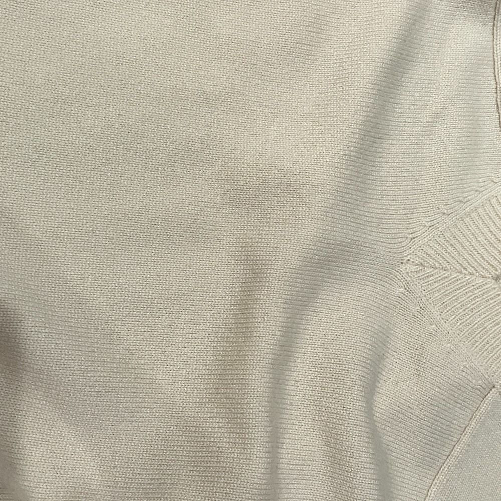Chanel Neck Cashmere Knit Sweater 34 Ivory — view 9