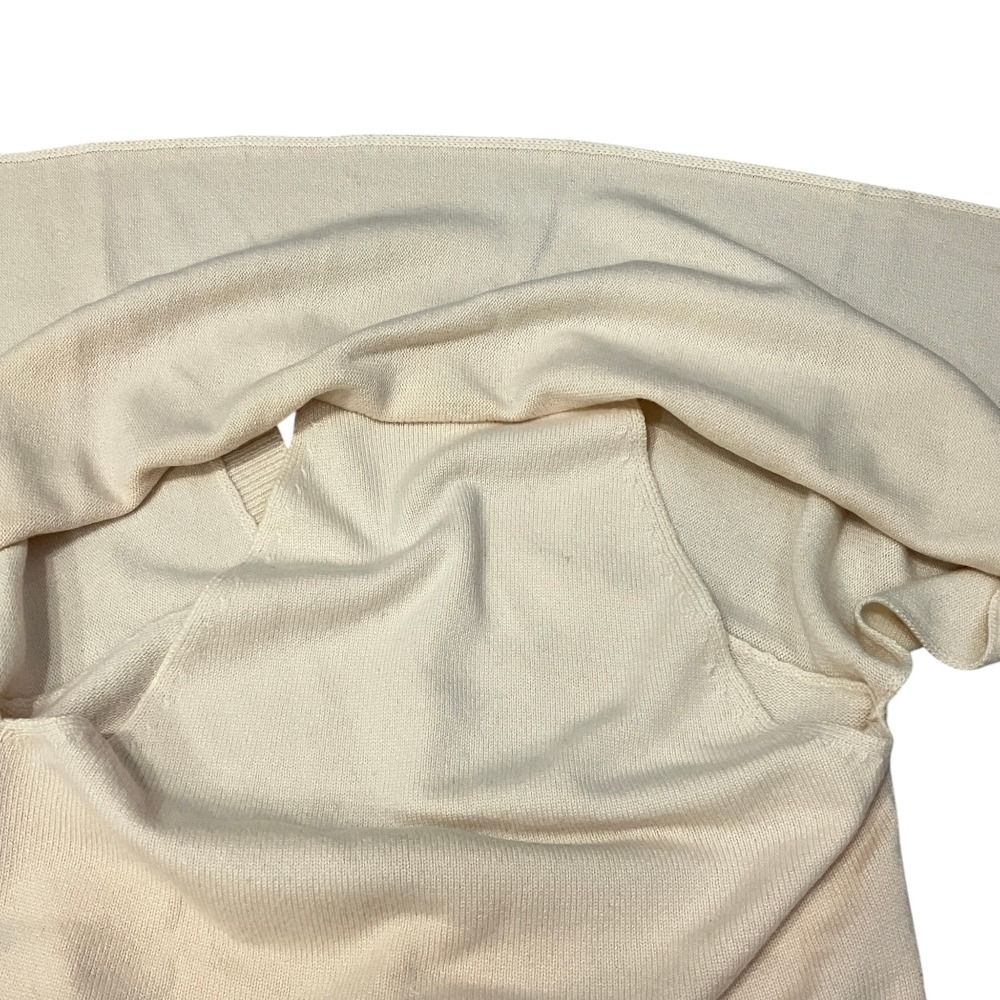 Chanel Neck Cashmere Knit Sweater 34 Ivory — view 3