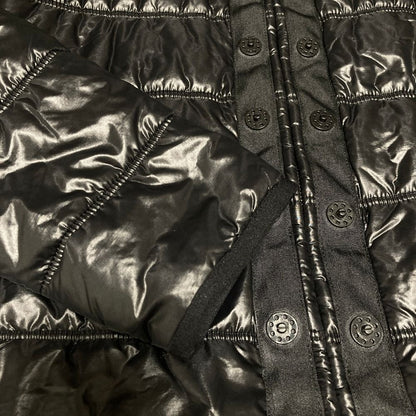 Chanel CC Logo Button Padded Jacket 36 Black — view 7
