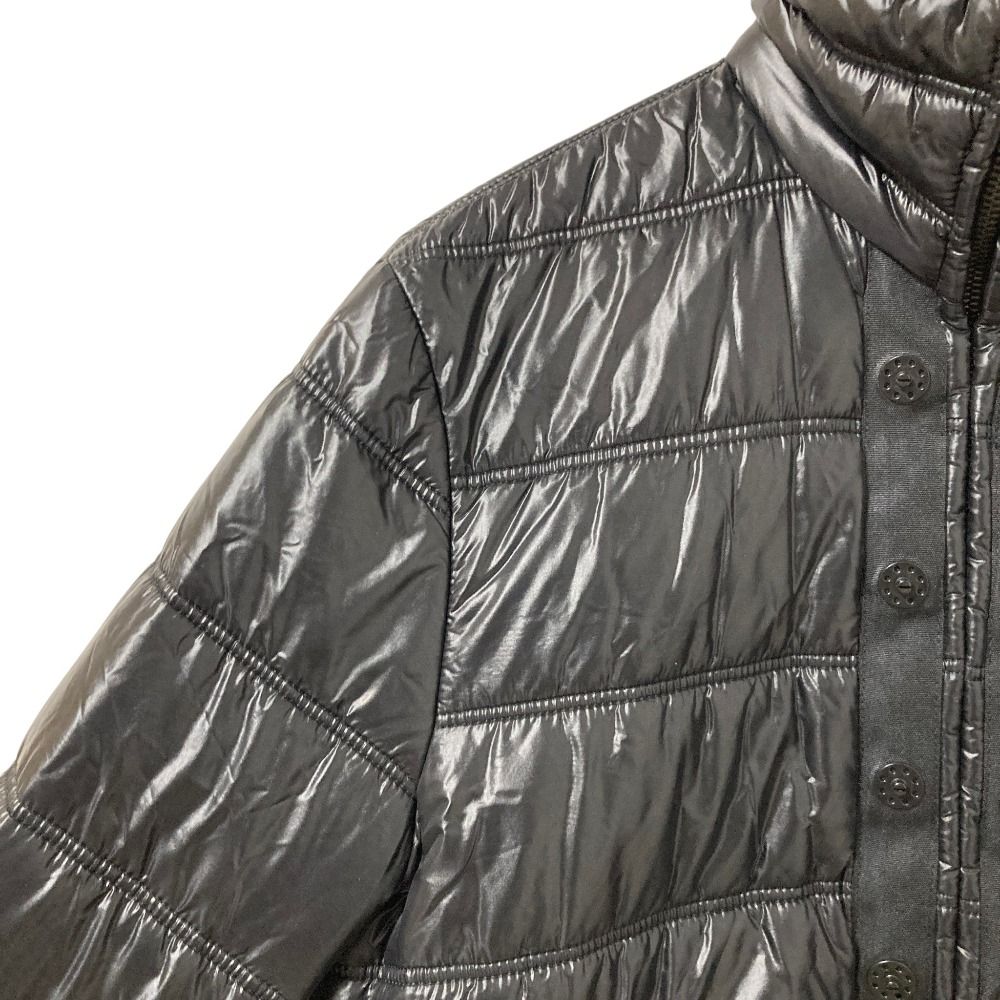Chanel CC Logo Button Padded Jacket 36 Black — view 6