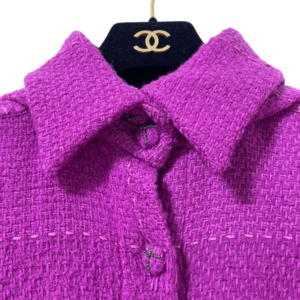 Chanel Stitch Coat Purple — view 5