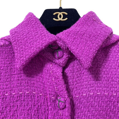 Chanel Stitch Coat Purple — view 5
