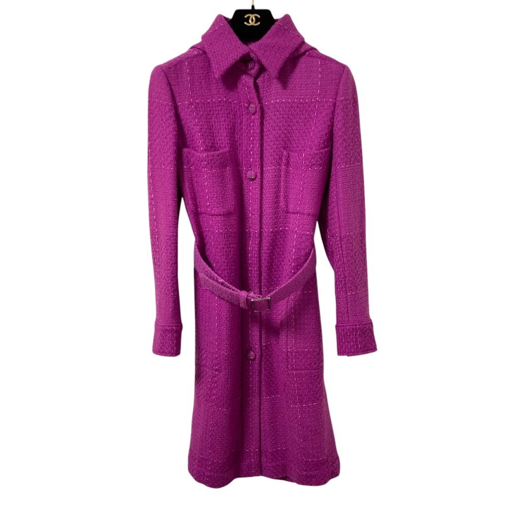 Chanel Stitch Coat Purple