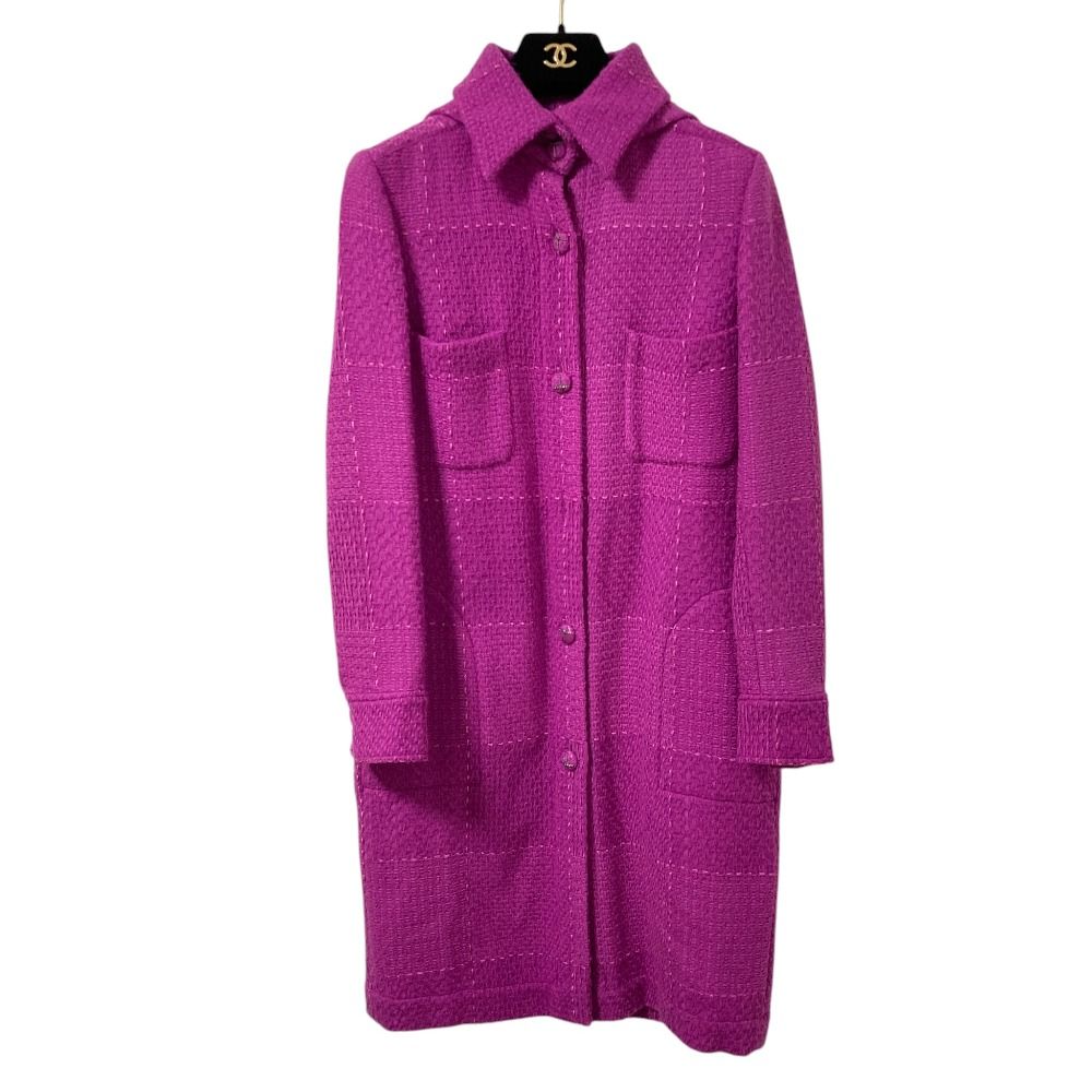Chanel Stitch Coat Purple — view 3