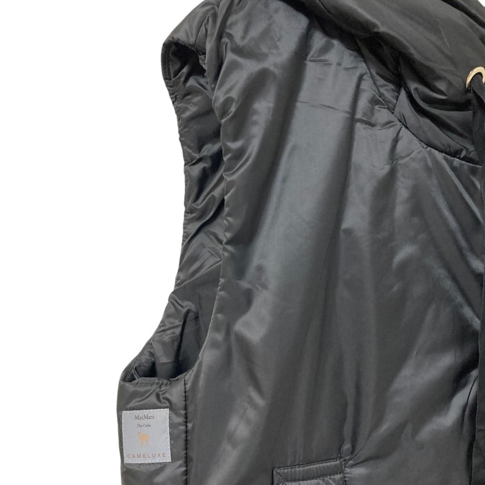 Max Mara the Cube Greengo Sleeveless Puffer Short Jacket 42 Black — view 5