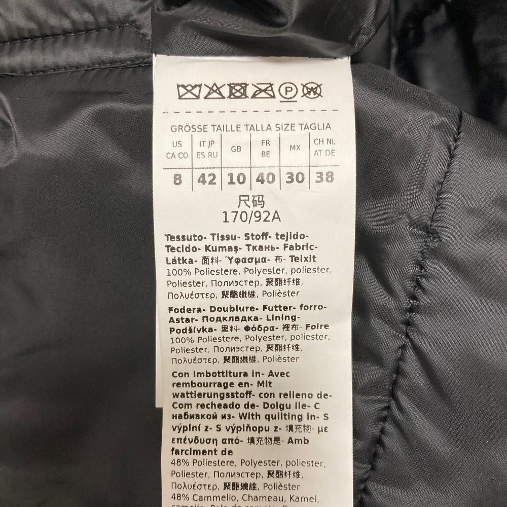 Max Mara the Cube Greengo Sleeveless Puffer Short Jacket 42 Black — view 8