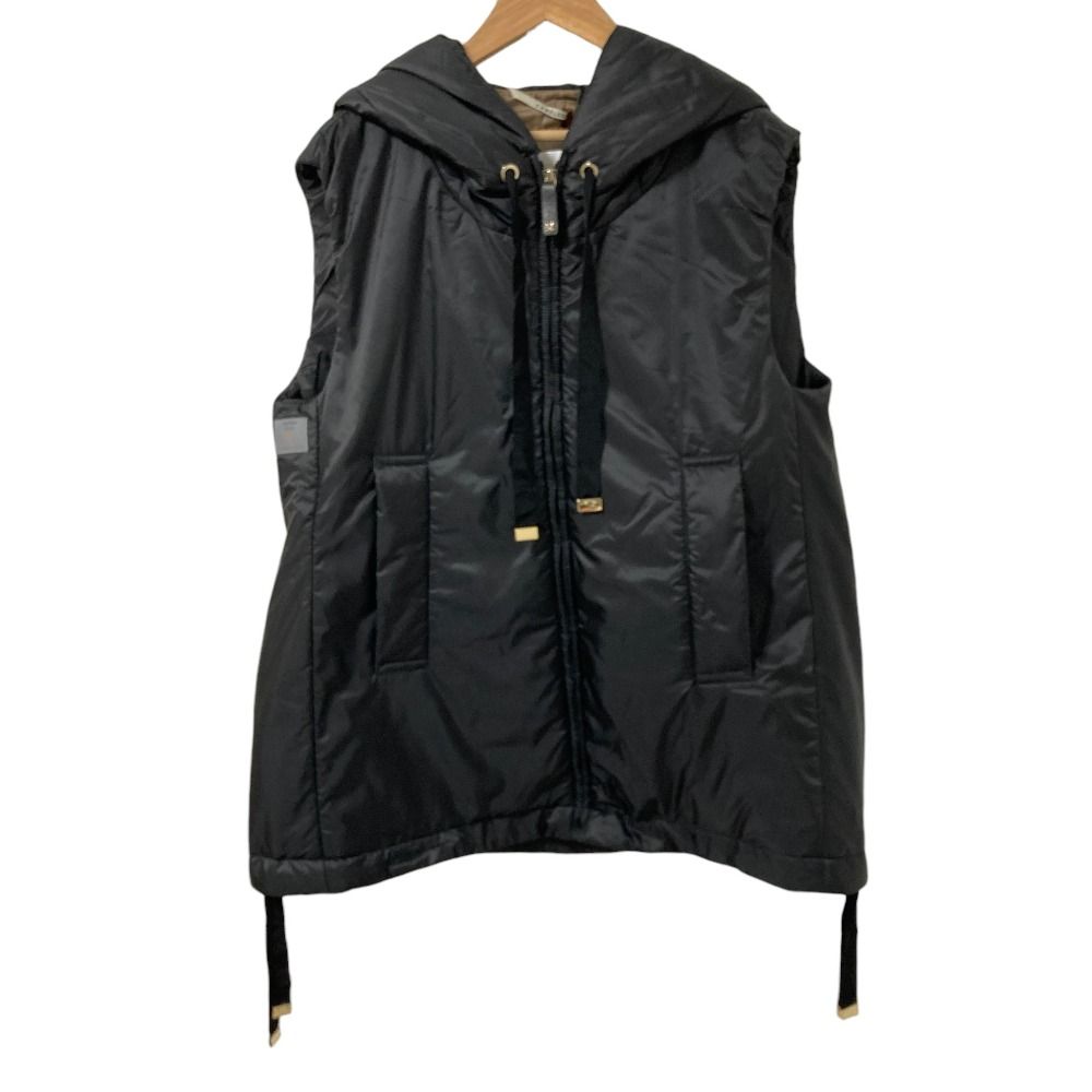Max Mara the Cube Greengo Sleeveless Puffer Short Jacket 42 Black
