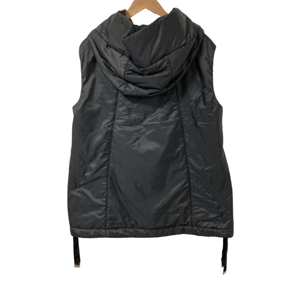 Max Mara the Cube Greengo Sleeveless Puffer Short Jacket 42 Black — view 2