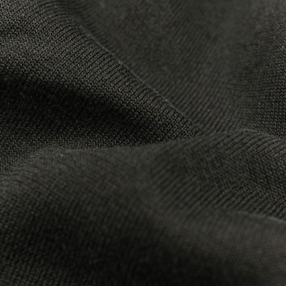 Chanel Silk Blend CC Logo Short Sleeve Summer Knit Sweater 36 Black — view 8