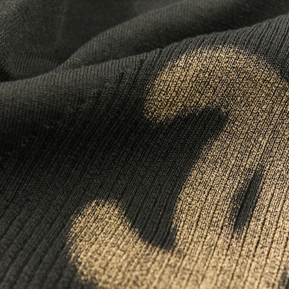 Chanel Silk Blend CC Logo Short Sleeve Summer Knit Sweater 36 Black — view 7