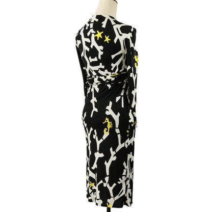 Gucci Bamboo Belt Wrap Dress Knee Length 36 Black — view 5