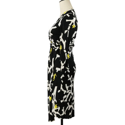 Gucci Bamboo Belt Wrap Dress Knee Length 36 Black — view 3