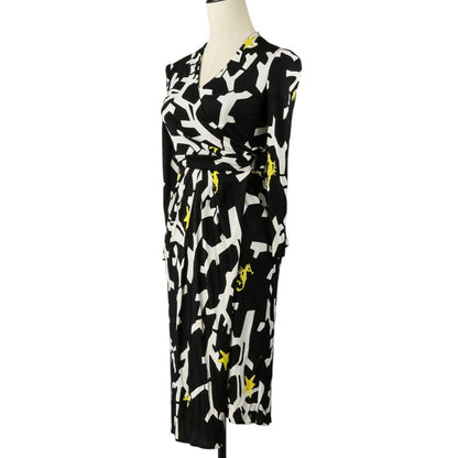 Gucci Bamboo Belt Wrap Dress Knee Length 36 Black — view 2