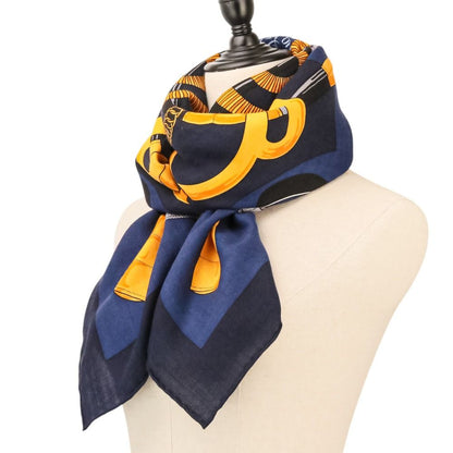 Hermes Eperon D'or Yellow Gold Spur Carre 140 Cashier Geant Large Scarf Dark — view 9