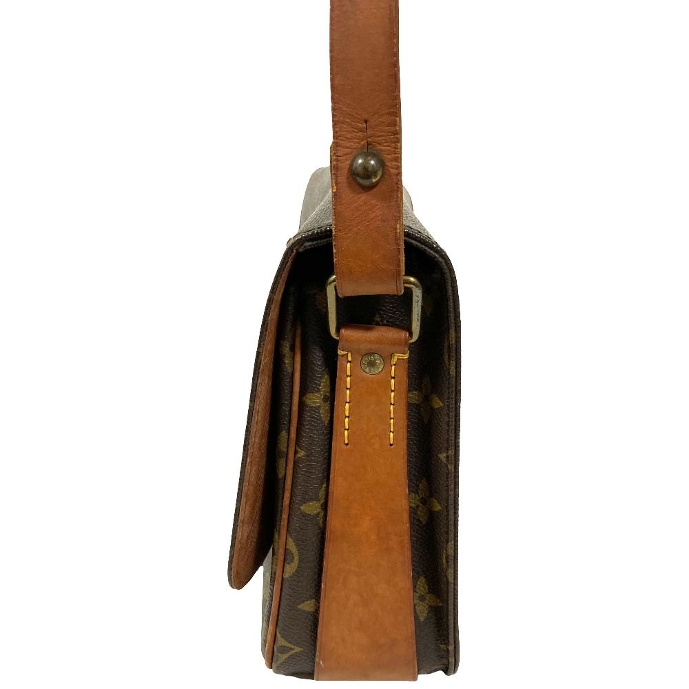 Louis Vuitton Cartouchiere Monogram Shoulder Bag Brown — view 3