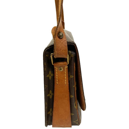 Louis Vuitton Cartouchiere Monogram Shoulder Bag Brown — view 4