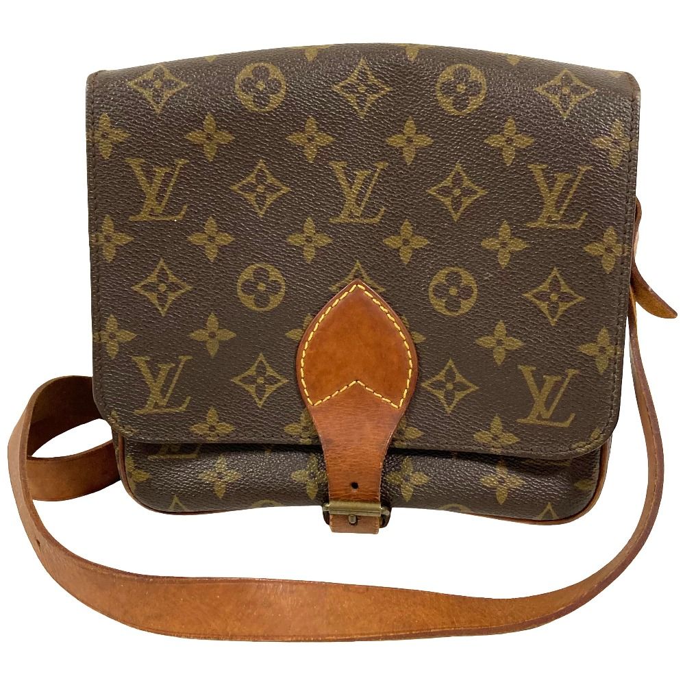 Louis Vuitton Cartouchiere Monogram Shoulder Bag Brown